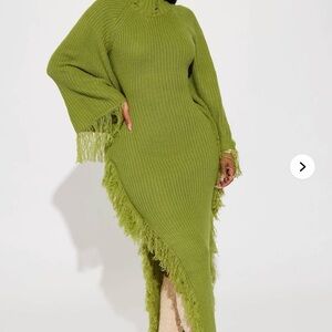 Fashion Nova Venae Green Knit Dress